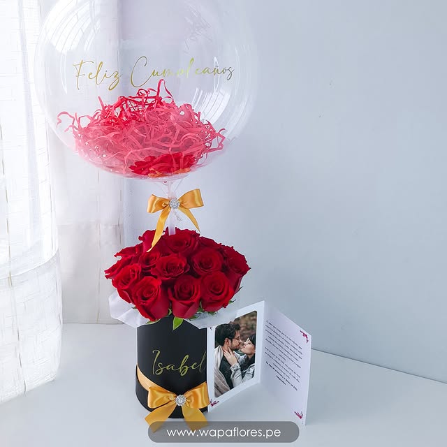 BOX 15 ROSAS ROJAS BURBUJA