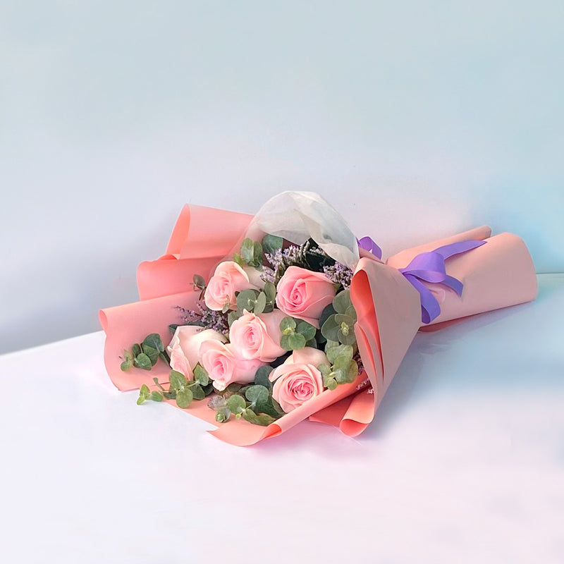 RAMO 6 ROSAS ROSADAS