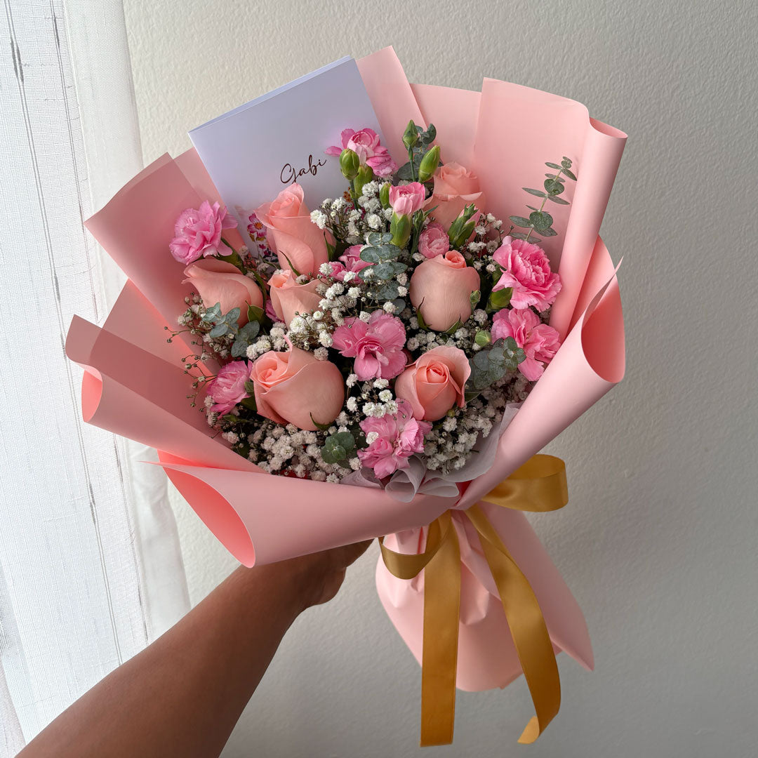 RAMO 8 ROSAS ROSADAS MIA