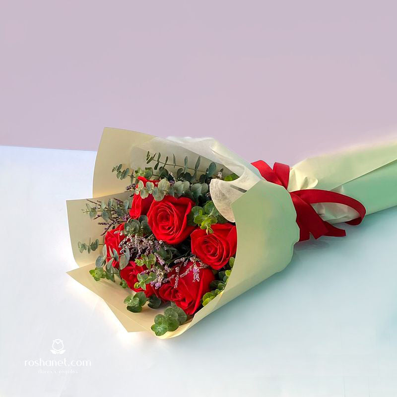 RAMO 6 ROSAS ROJAS